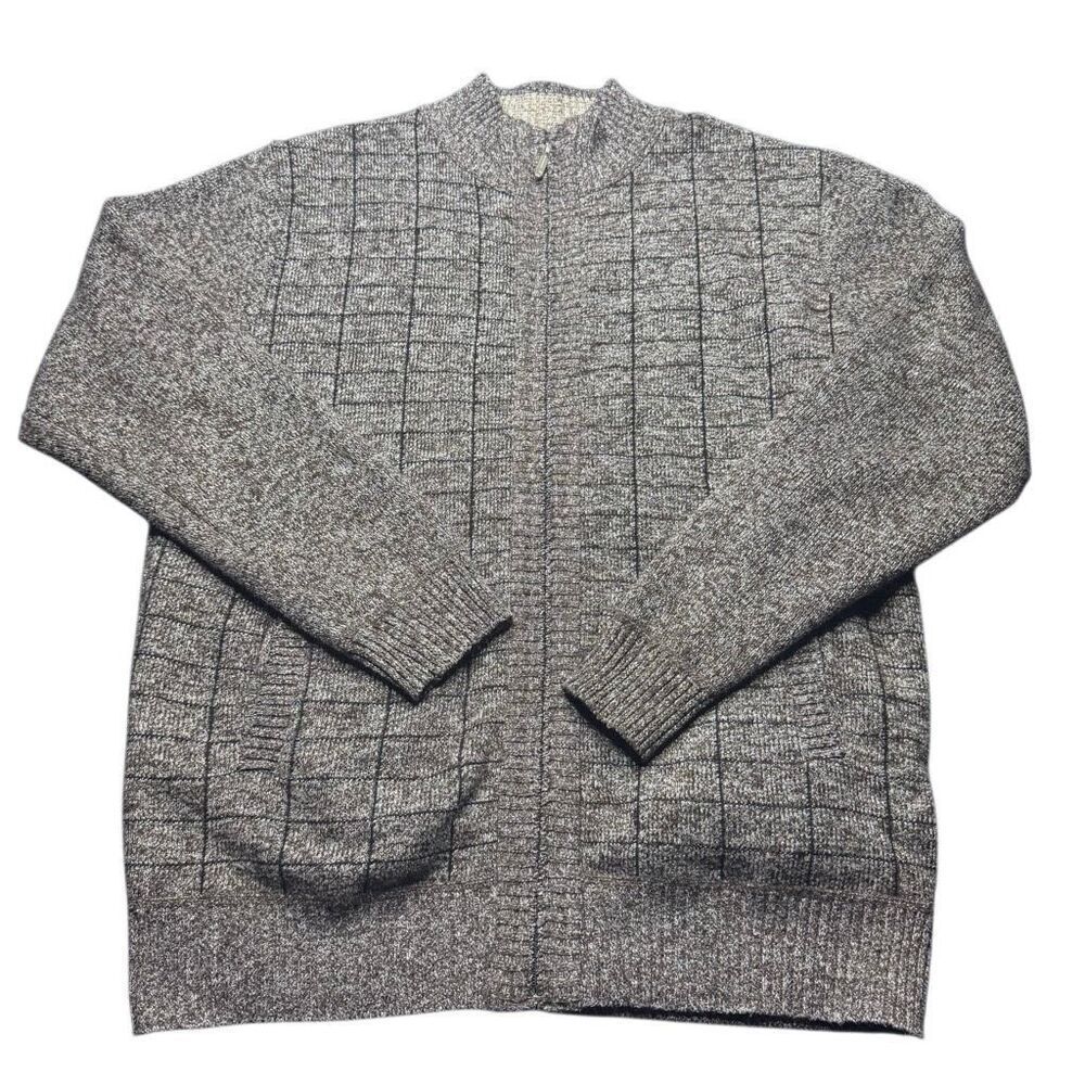 Gioberti Mens Full-Zip Cardigan Sweater Fleece Lining & Ribbed Large Tan